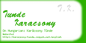 tunde karacsony business card