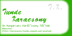 tunde karacsony business card